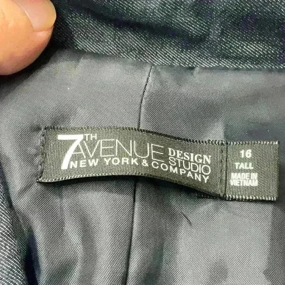 7th Avenue Design Studio New York & Company Blazer Size 16 Tall - Picture 3 of 5